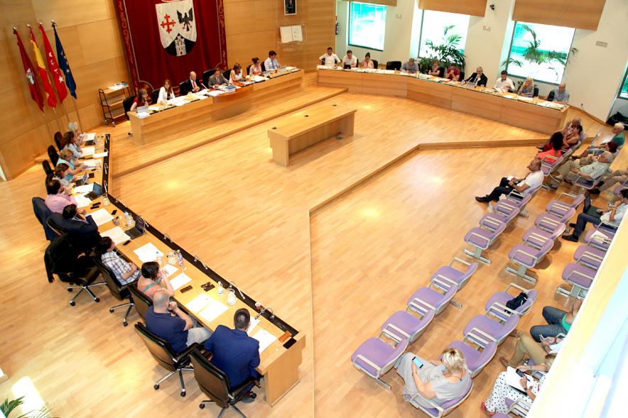 Vista cenital del salón de plenos
