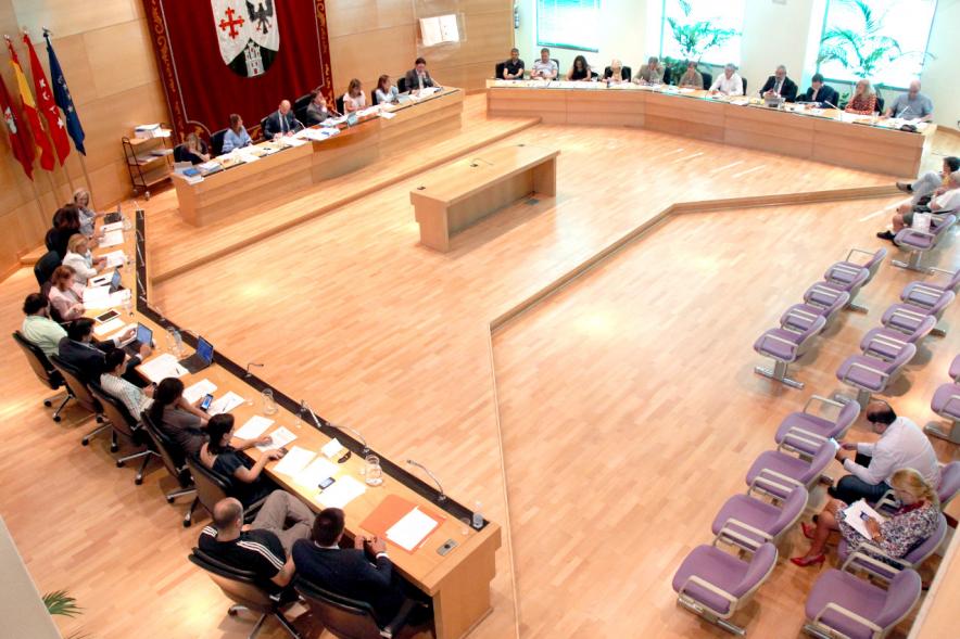 Vista cenital del salón de plenos