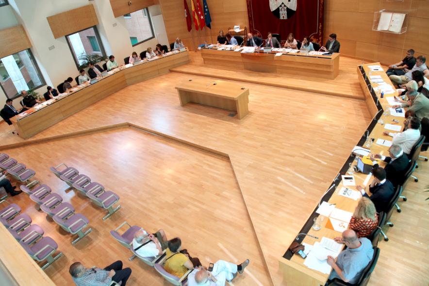 Vista cenital del salón de plenos