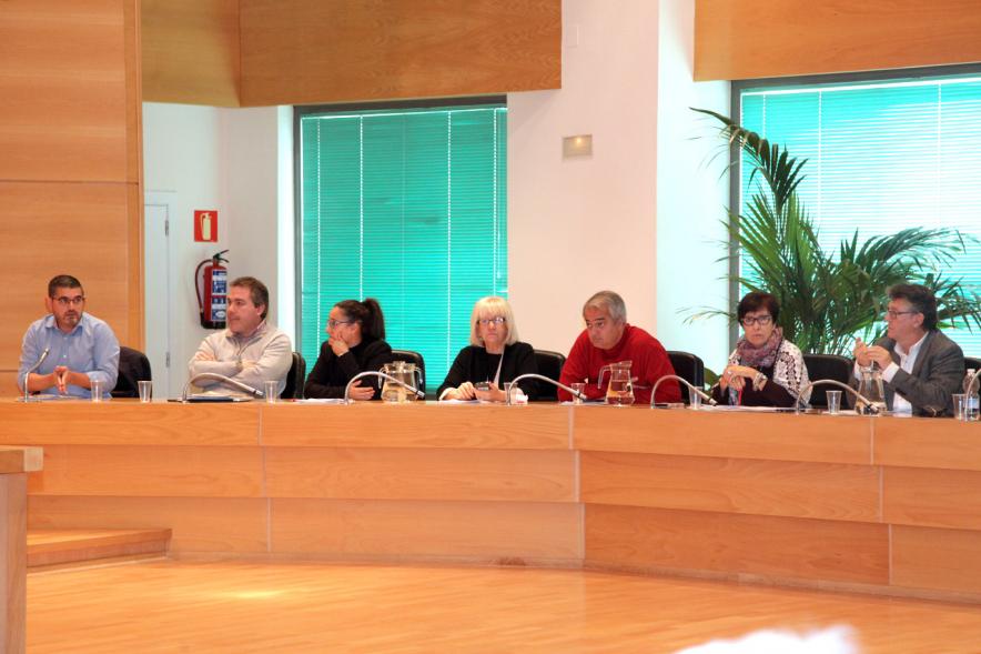 Concejales del PSOE durante el pleno