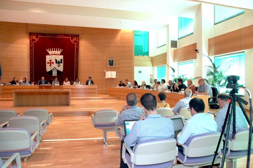 Sesión plenaria vista desde el fondo del salón de plenos