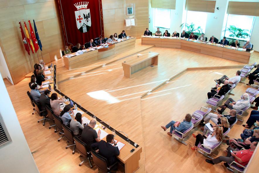 Vista cenital del salón de plenos