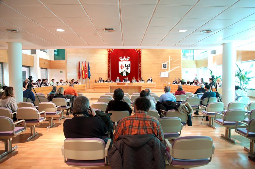 Sesión plenaria vista desde el fondo del salón de plenos