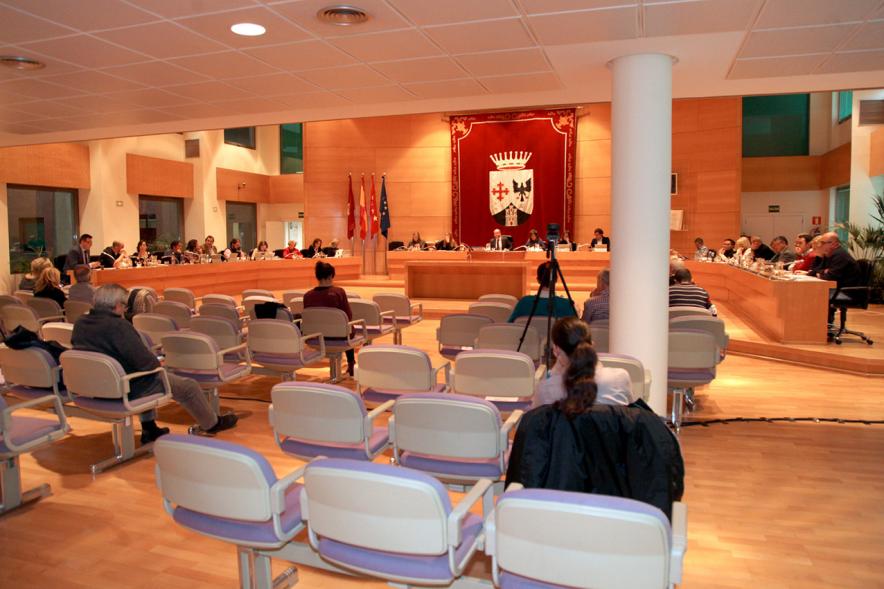Sesión plenaria vista desde el fondo del salón de plenos