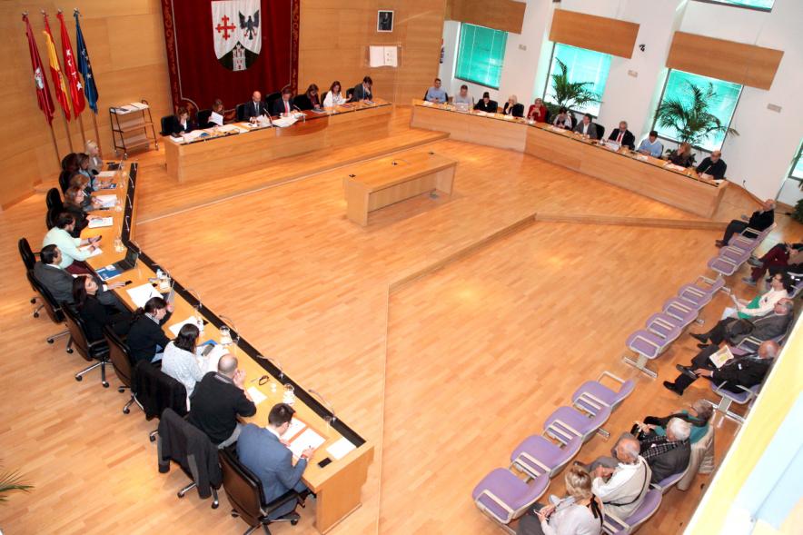 Vista cenital del salón de plenos