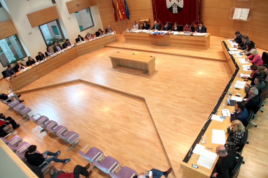 Vista cenital del salón de plenos