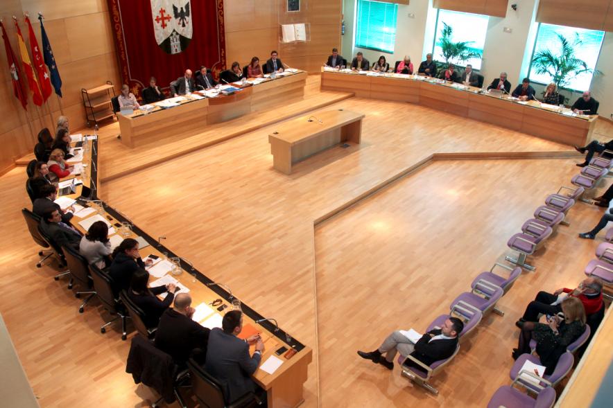 Vista cenital del salón de plenos