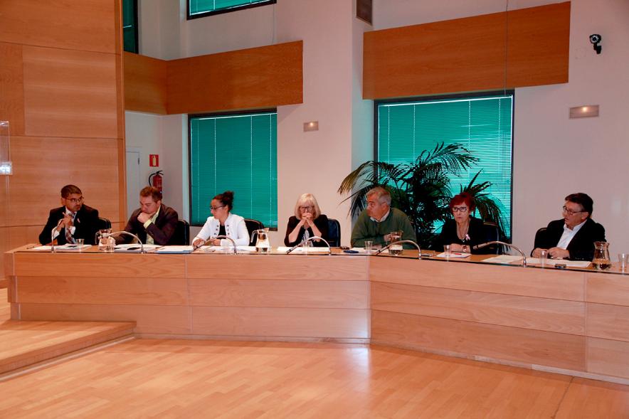 Concejales del PSOE durante el pleno