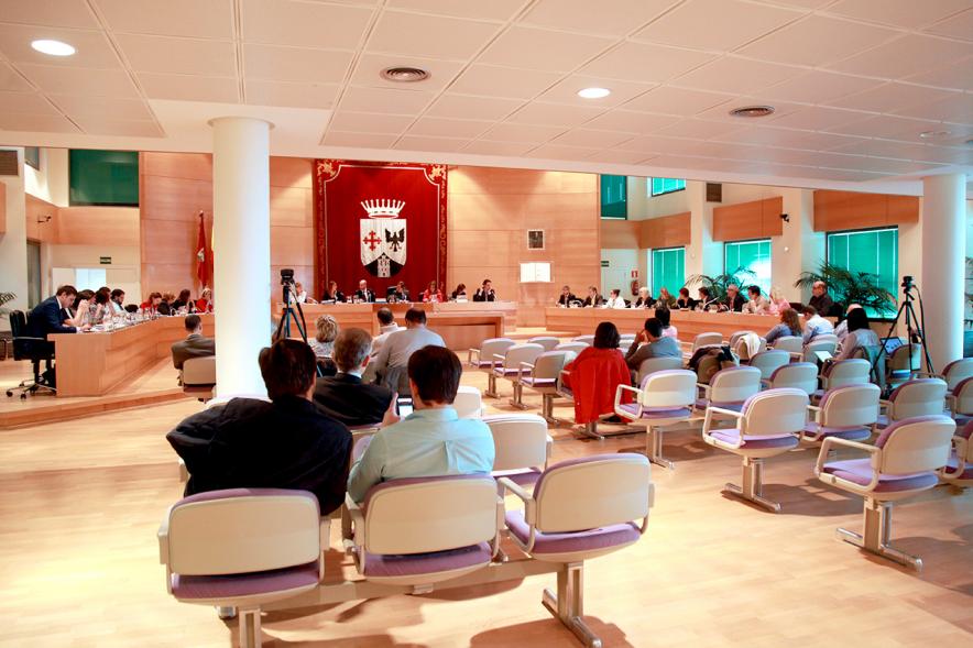 Sesión plenaria vista desde el fondo del salón de plenos