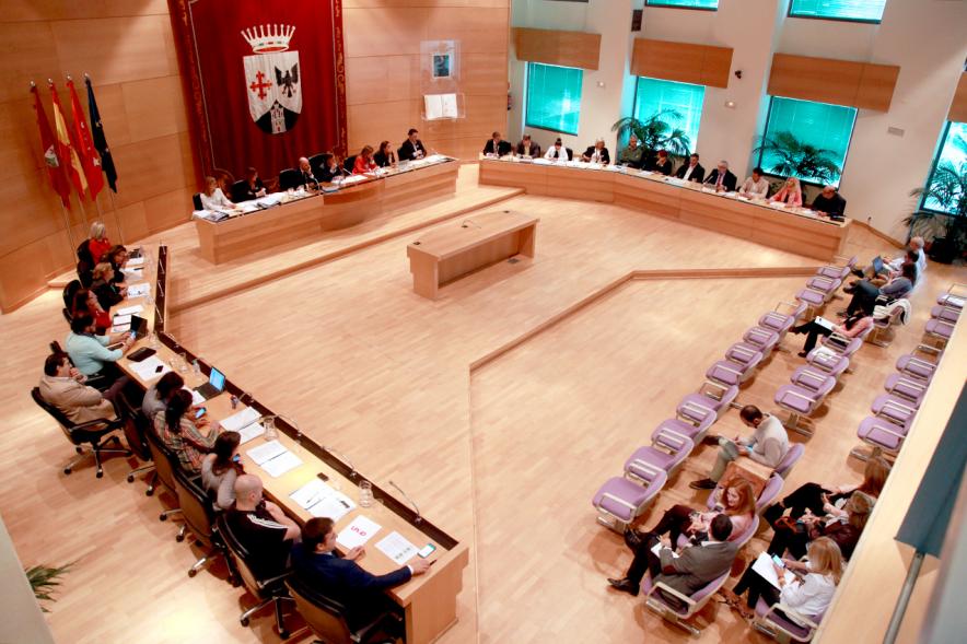 Vista cenital del salón de plenos