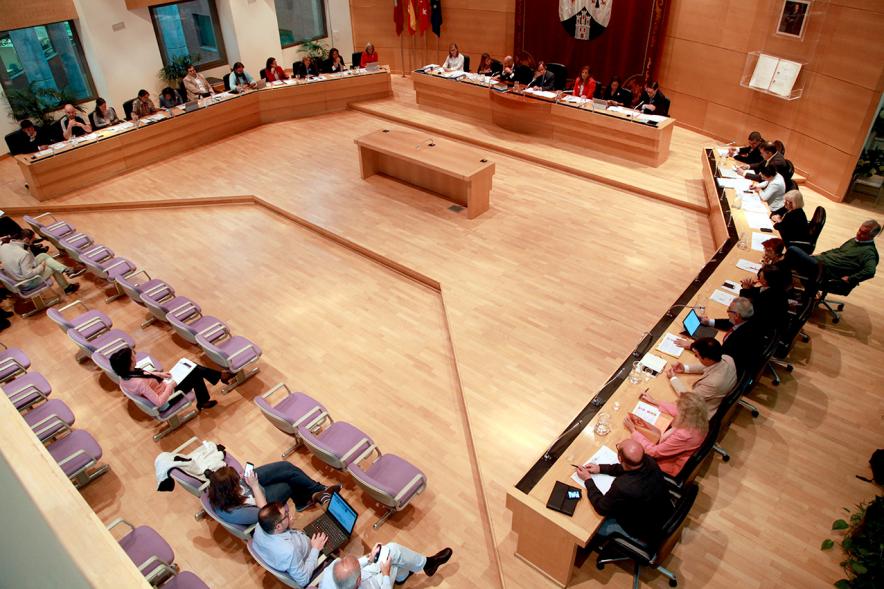 Vista cenital del salón de plenos