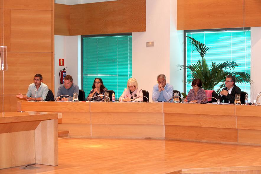 Concejales del PSOE durante el pleno