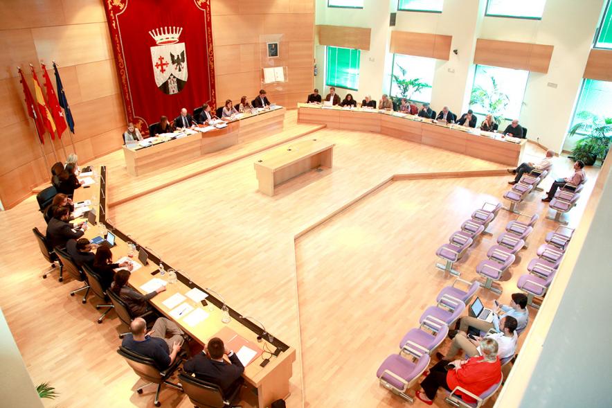 Vista cenital del salón de plenos
