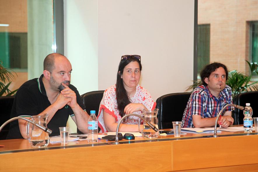Concejales de Podemos durante el pleno