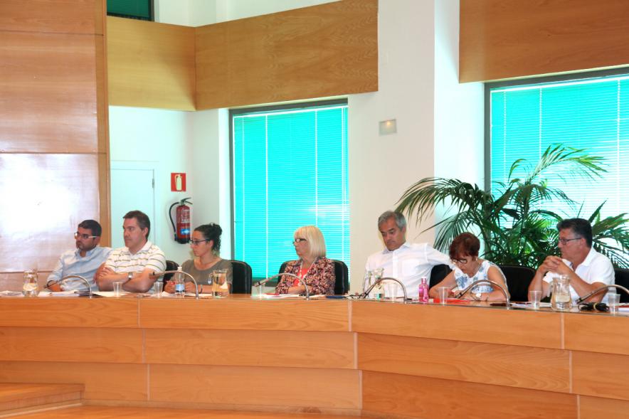 Concejales del PSOE durante el pleno