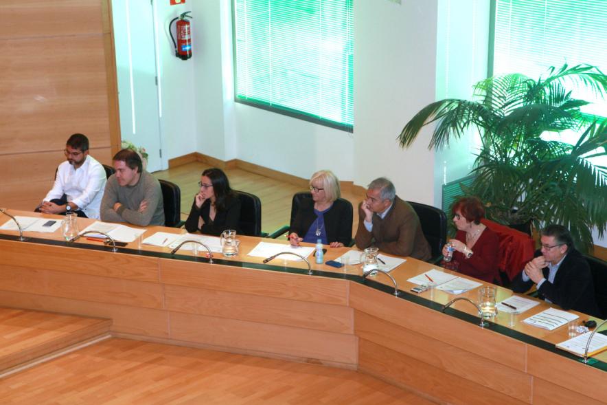 Concejales del PSOE durante el pleno