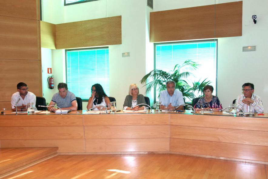 Concejales del PSOE durante el pleno