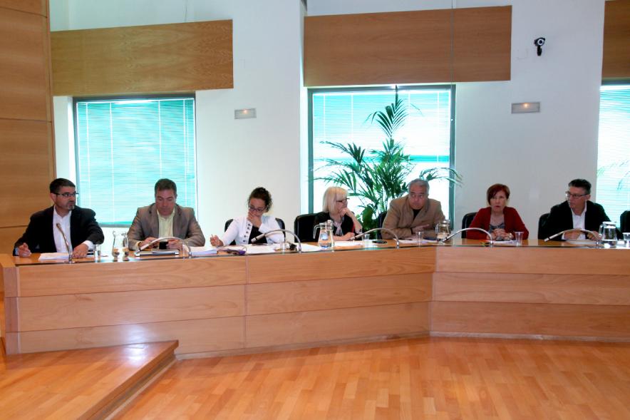 Concejales del PSOE durante el pleno