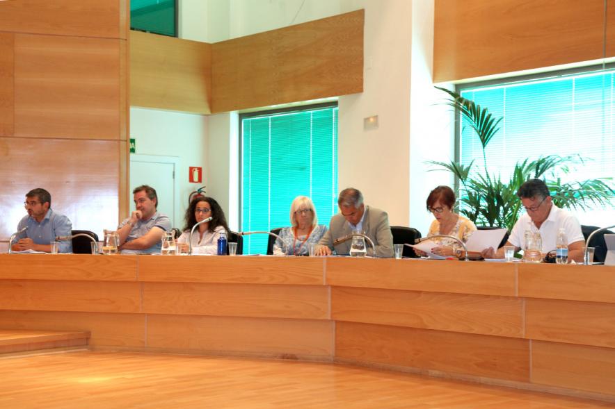Concejales del PSOE durante el pleno