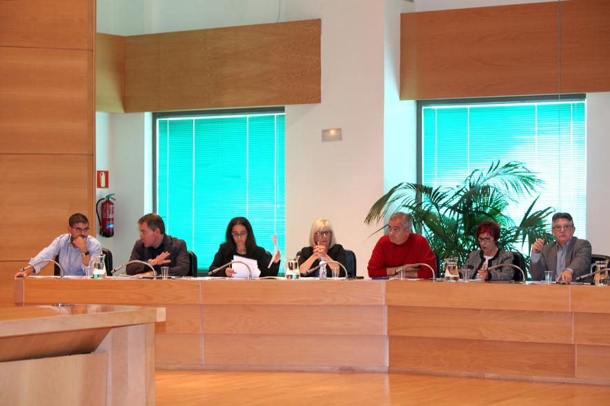 Concejales del PSOE durante el pleno