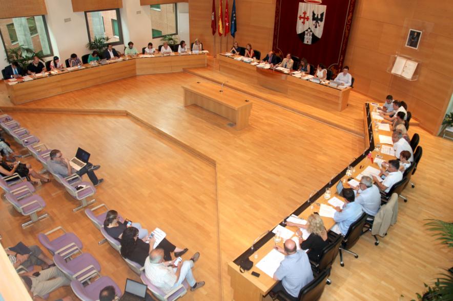 Vista cenital del salón de plenos