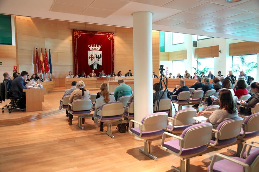 Sesión plenaria vista desde el fondo del salón de plenos