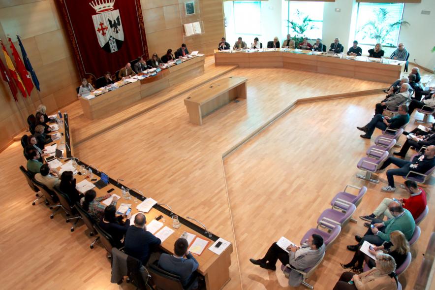 Vista cenital del salón de plenos