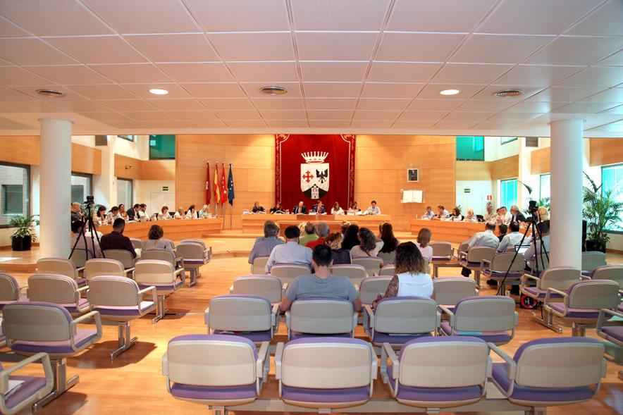 Sesión plenaria vista desde el fondo del salón de plenos