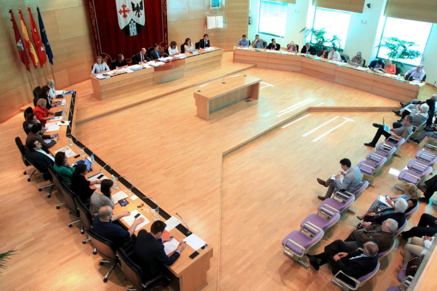 Vista cenital del salón de plenos