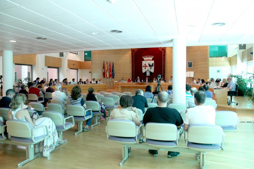 Sesión plenaria vista desde el fondo del salón de plenos