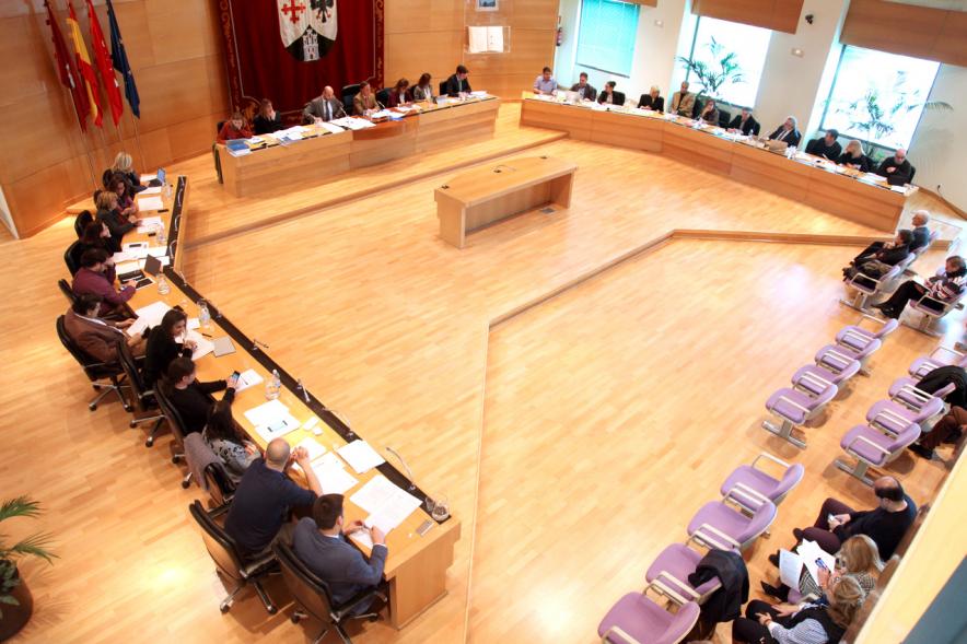 Vista cenital del salón de plenos