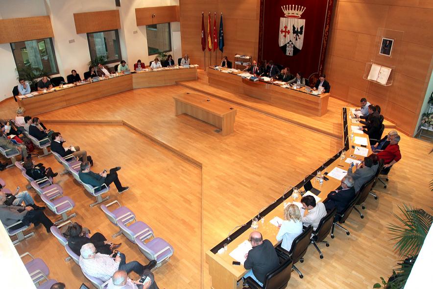 Vista cenital del salón de plenos