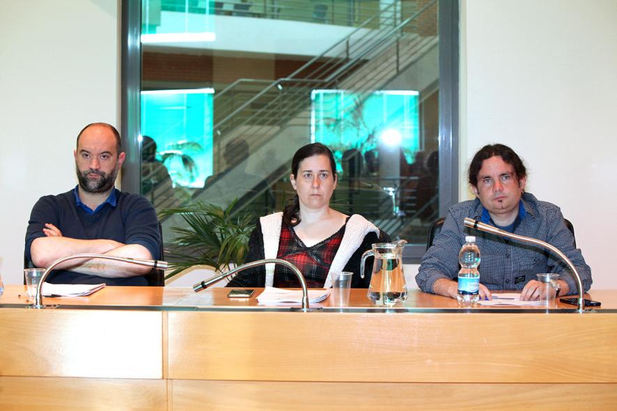 Concejales de Podemos durante el pleno