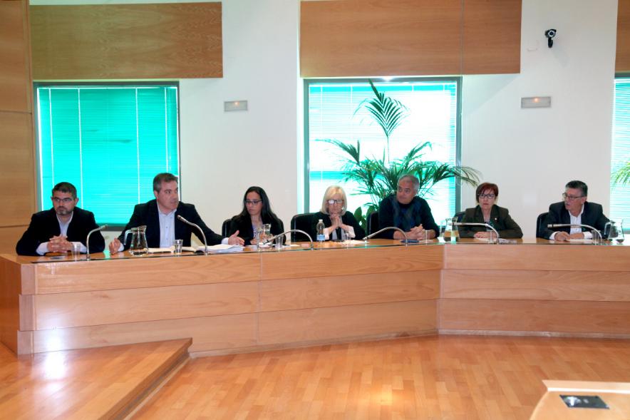 Concejales del PSOE durante el pleno