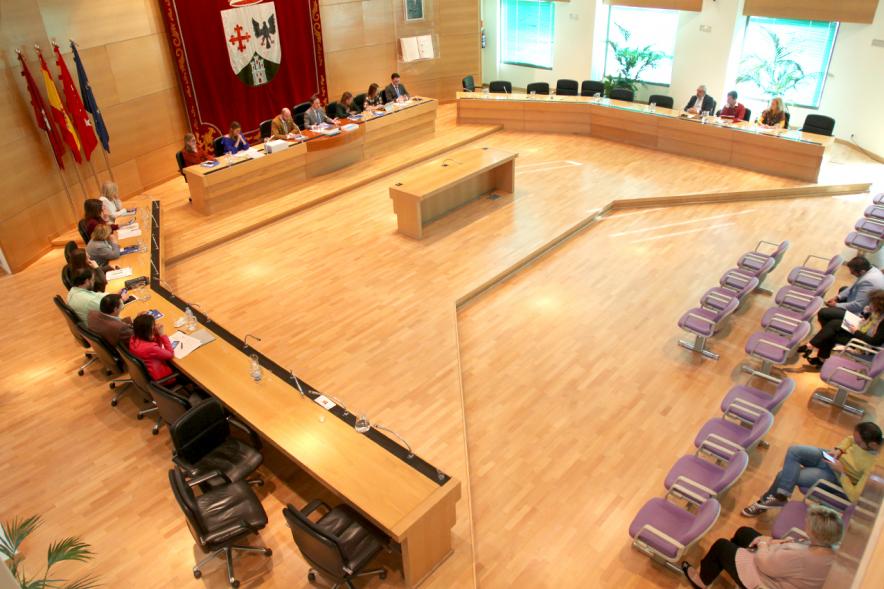 Vista cenital del salón de plenos