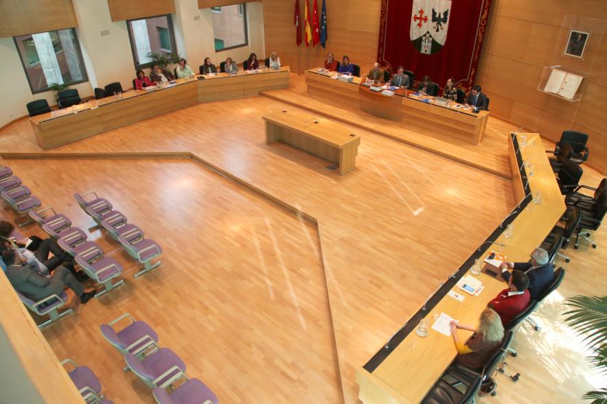 Vista cenital del salón de plenos