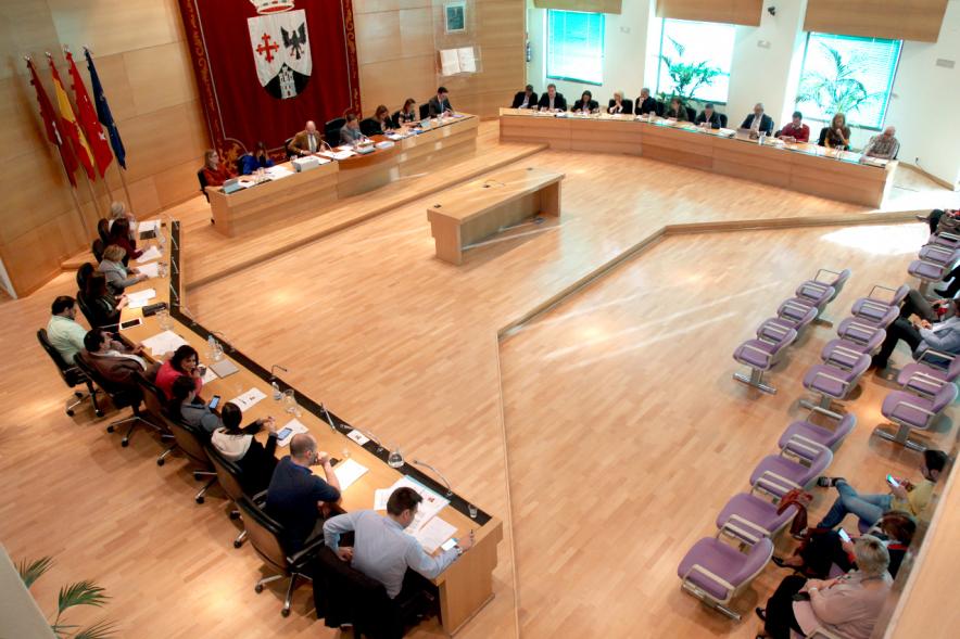 Vista cenital del salón de plenos