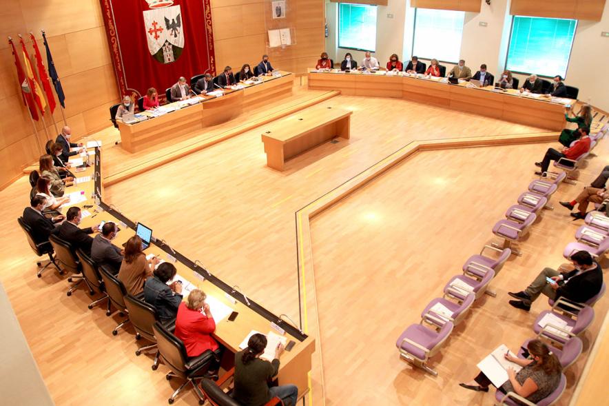 Vista cenital del salón de plenos