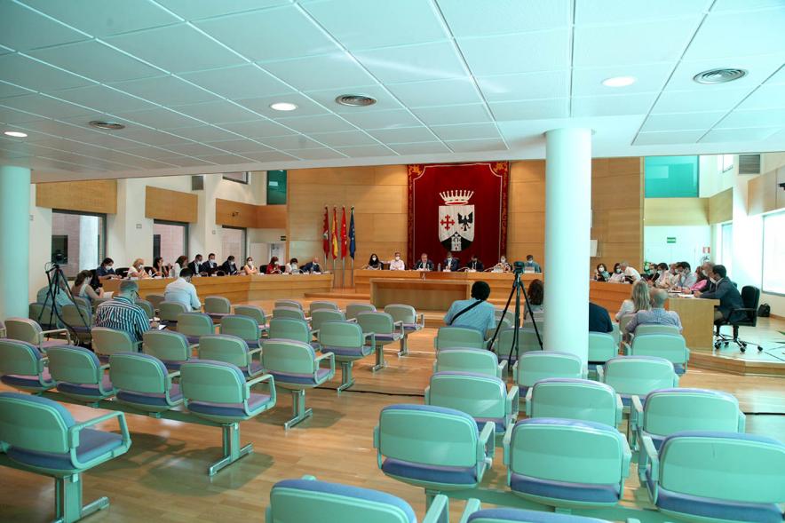 Sesión plenaria vista desde el fondo del salón de plenos