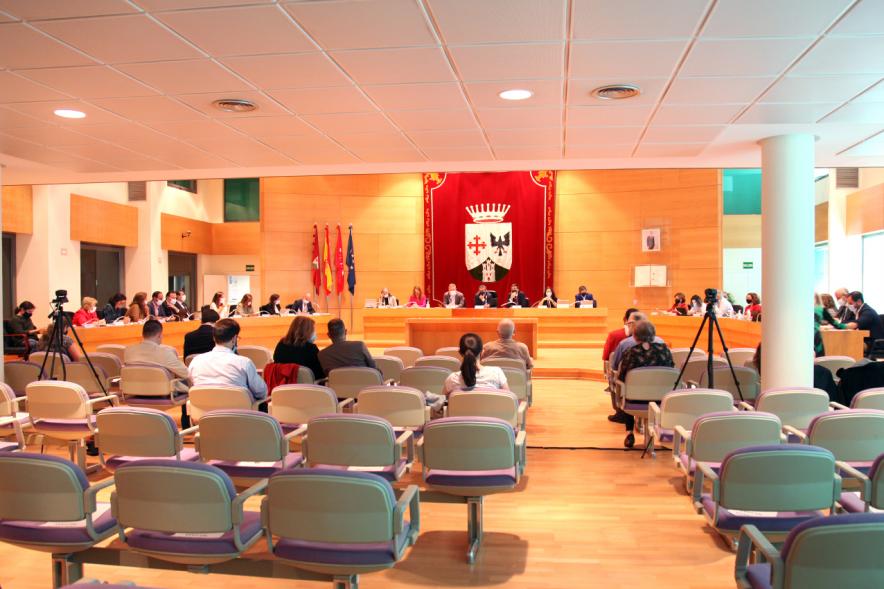Sesión plenaria vista desde el fondo del salón de plenos