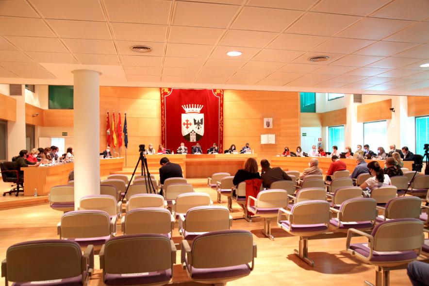 Sesión plenaria vista desde el fondo del salón de plenos