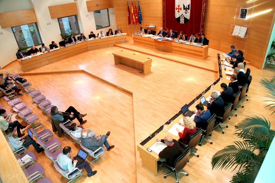 Vista cenital del salón de plenos