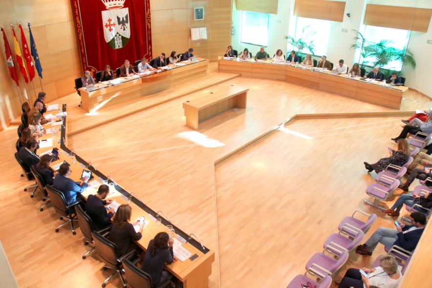 Vista cenital del salón de plenos