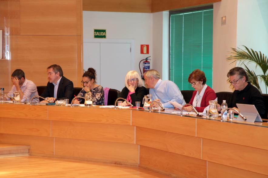 Concejales del PSOE durante el pleno