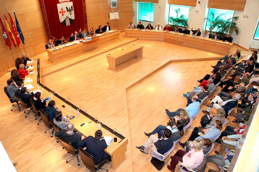 Vista cenital del salón de plenos