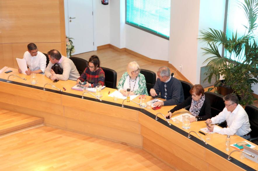 Concejales del PSOE durante el pleno