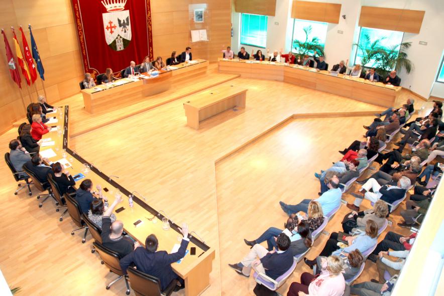 Vista cenital del salón de plenos