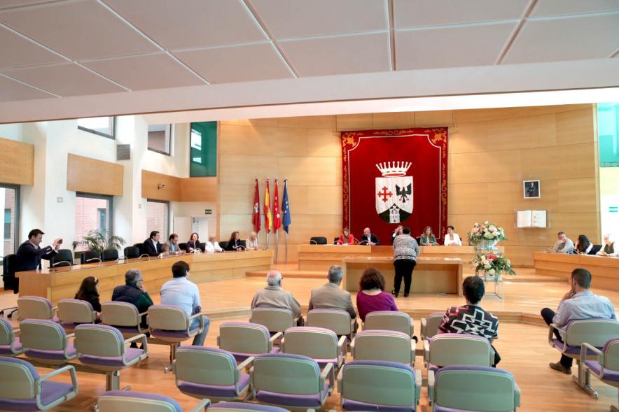 Sesión plenaria vista desde el fondo del salón de plenos