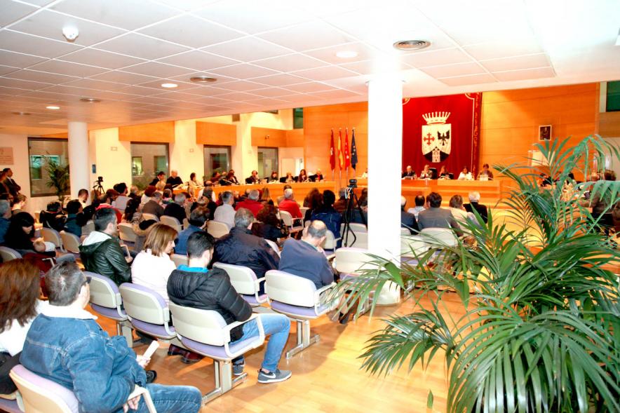 Sesión plenaria vista desde el fondo del salón de plenos