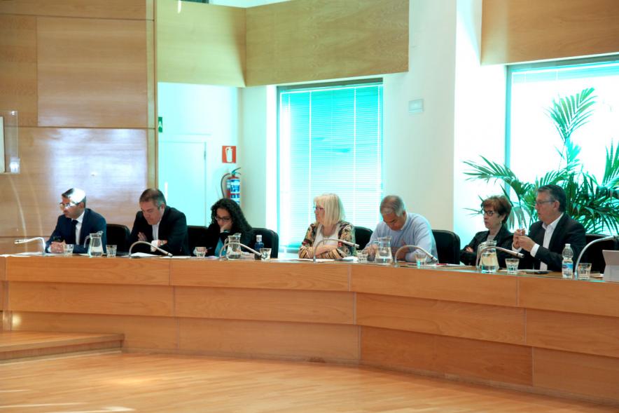 Concejales del PSOE durante el pleno